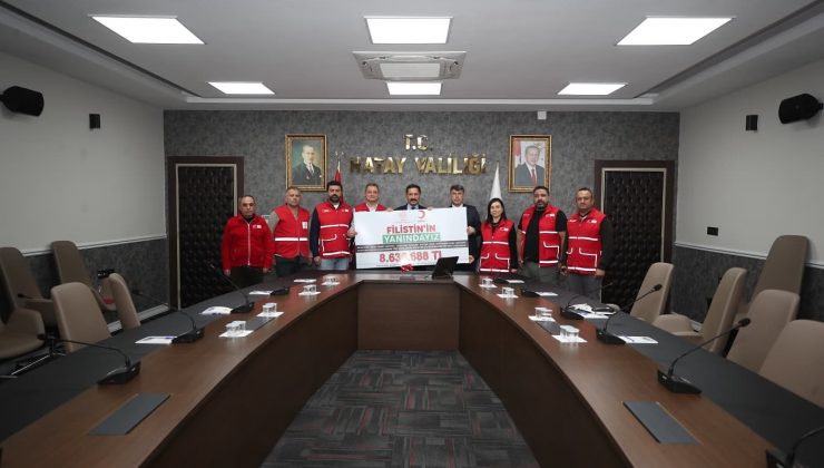 HATAY’DAN FİLİSTİN’E 8 MİLYON TL DESTEK 