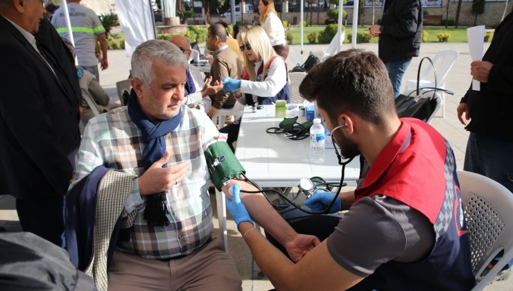 BELENLİ VATANDAŞLAR SAĞLIK ÖLÇÜMÜNE KATILDI