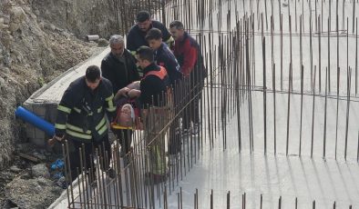 DEFNE’DE TEMELE DÜŞEN ŞAHIS YARALANDI 