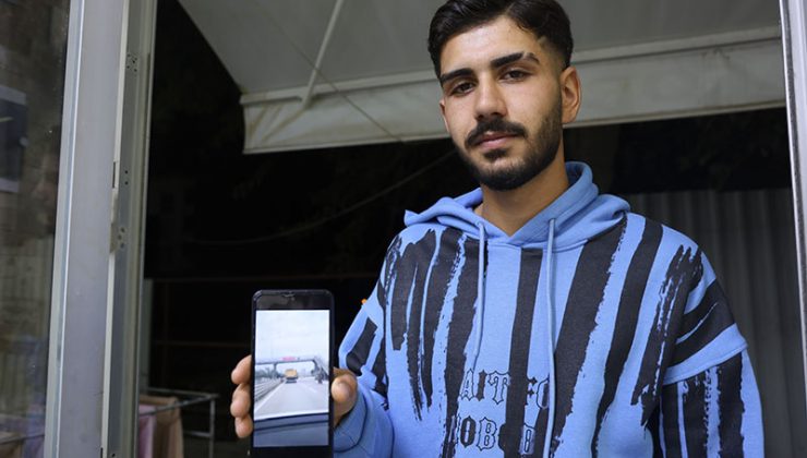 SOL ŞERİTTE 100 KİLOMETRE HIZLA İLERLEYEN HAFRİYAT KAMYONU HAYRETE DÜŞÜRDÜ 