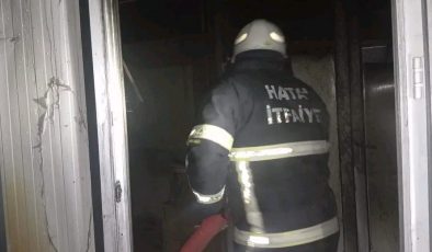 SAMANDAĞ’DA YANAN KONTEYNER KULLANILAMAZ HALE GELDİ   