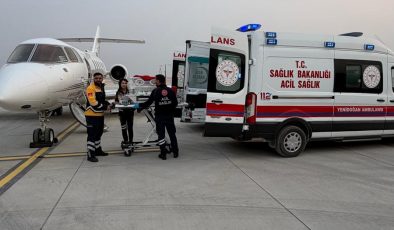 HAVA AMBULANSI 6 GÜNLÜK BEBEK İÇİN HAVALANDI   