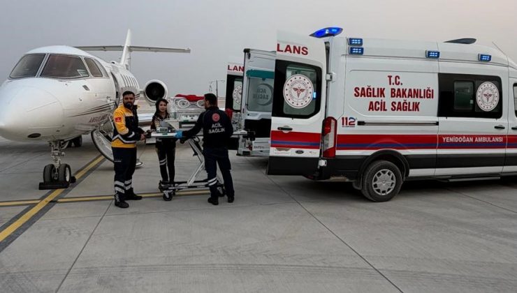 HAVA AMBULANSI 6 GÜNLÜK BEBEK İÇİN HAVALANDI   