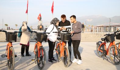 ELEKTİRİKLİ BİSİKLETLER SAHAYA İNDİ