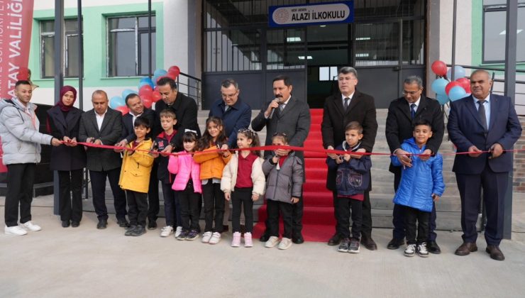HATAY’DA YAPIMI TAMAMLANAN ALAZİ İLKOKULU TÖRENLE AÇILDI 
