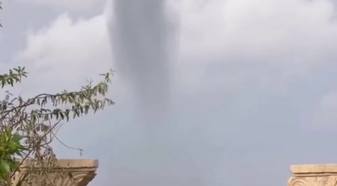 HATAY’DA DENİZDE HORTUM OLUŞTU 