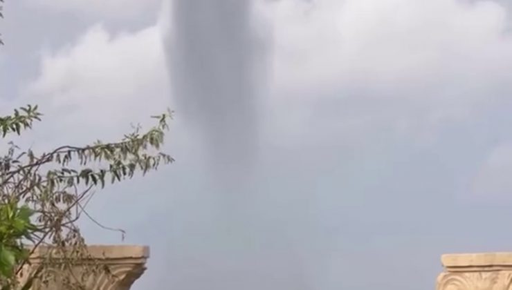 HATAY’DA DENİZDE HORTUM OLUŞTU 