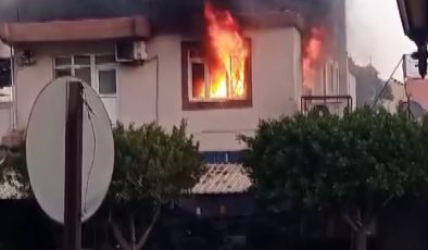 MÜSTAKİL EV ALEVLERE TESLİM OLDU 