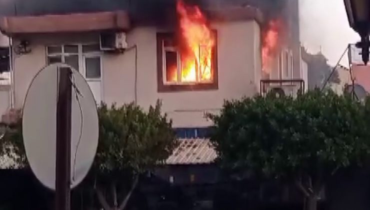 MÜSTAKİL EV ALEVLERE TESLİM OLDU 