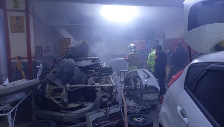 KIRIKHAN’DA TAMİRCİDE YANGIN   