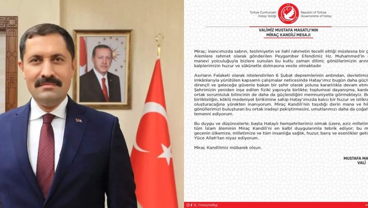 MASATLI: “MİRAÇ SABRIN VE RAHMETİN TEBELLÜRÜDÜR”