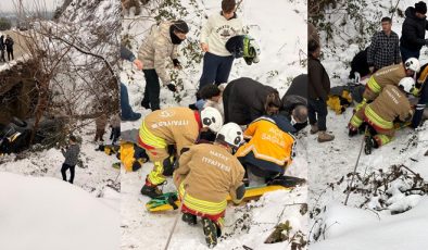 HATAY’DA ARAÇ DEREYE DÜŞTÜ: YARALILAR KURTARILDI 