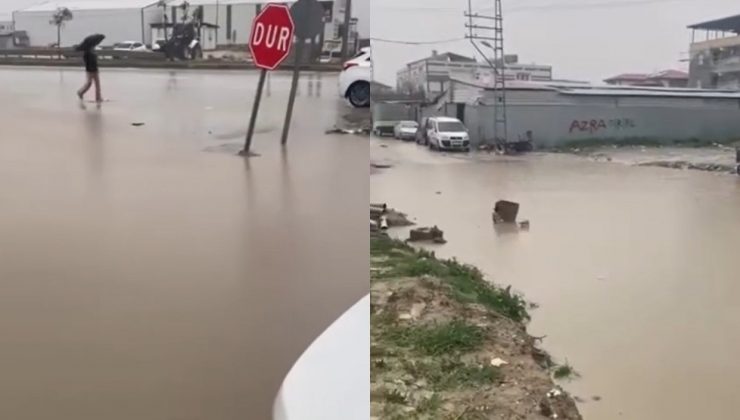 HATAY’DA AŞIRI YAĞIŞLAR NEDENİYLE SEBZE HALİ GÖLE DÖNDÜ