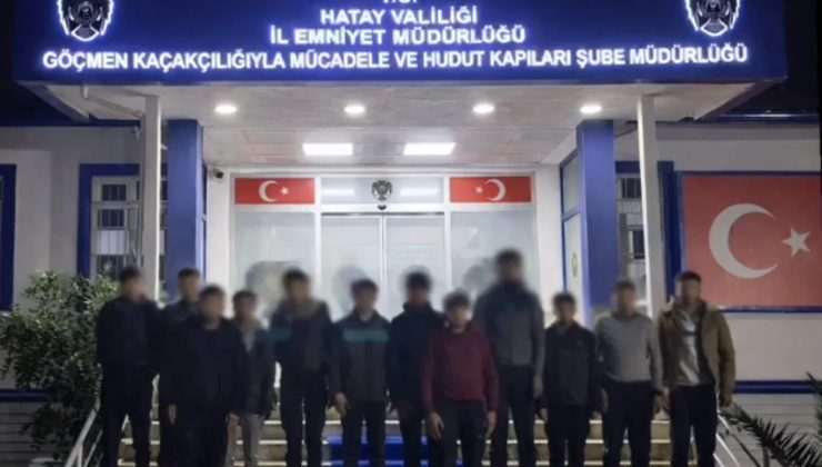 HATAY’DA 12 KAÇAK GÖÇMEN VE 4 GÖÇMEN KAÇAKÇISI YAKALANDI 