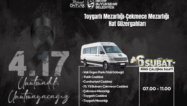 HBB’DEN MEZARLIK ZİYARETLERİ İÇİN ÜCRETSİZ ULAŞIM