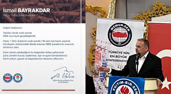 BAŞKAN BAYRAKDAR HATAY TEŞKİLATINI KUTLADI